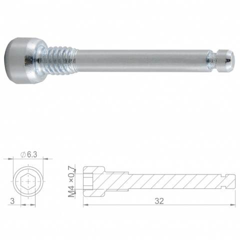 Śruba Do Mocowania Okładzin Opak.=4Szt. Brakco