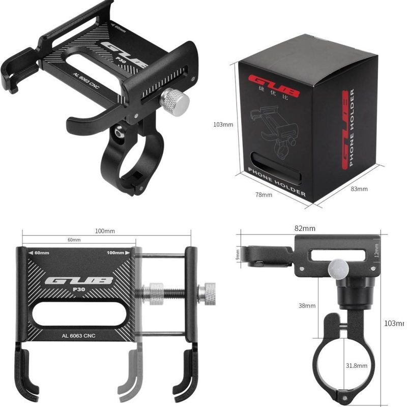 Uchwyt Na Telefon / Aluminium / Gub P30 / Bk